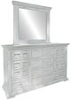 International Furniture Direct Terra White 4-Piece Vintage White Distressed Eastern King Bedroom Set-1