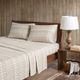 Olliix by Woolrich Flannel Tan Winter Frost California King Cotton Sheet Set-2