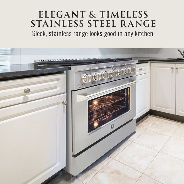 Brama 36" Stainless Steel Dual Fuel Range-4
