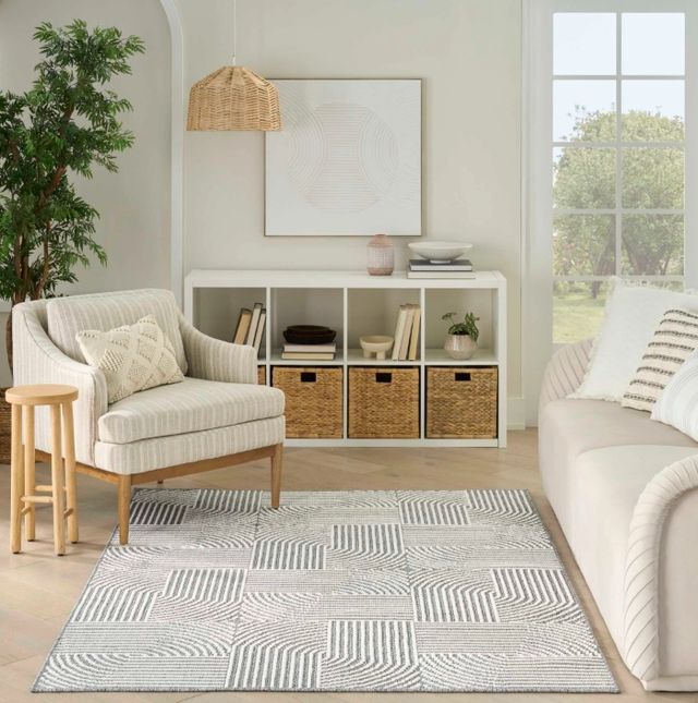 Nourison Home™ Natural Texture Charcoal/Ivory 5'x7' Style 2 Area Rug-1