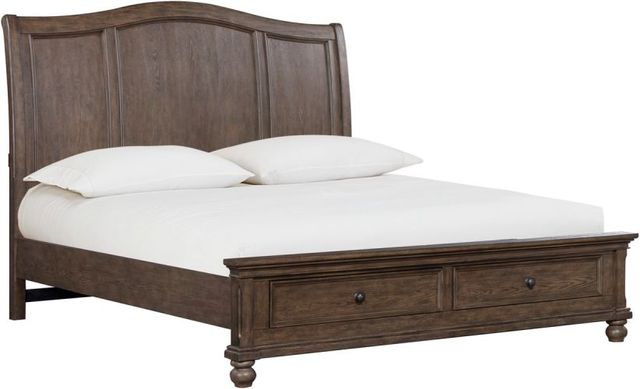 aspenhome® Oxford Cocoa Queen Sleigh Storage Bed-0