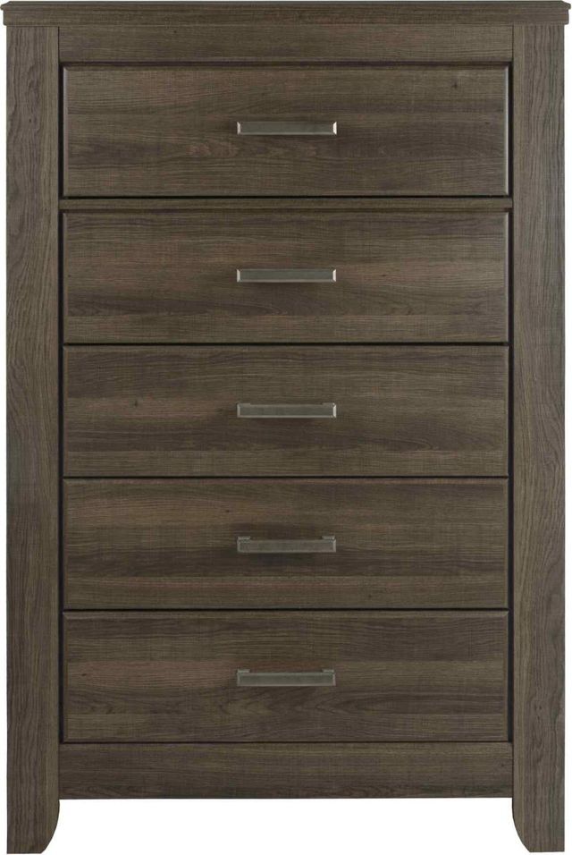 Signature Design by Ashley® Juararo 4-Piece Dark Brown Queen Panel Headboard Bed Set-4