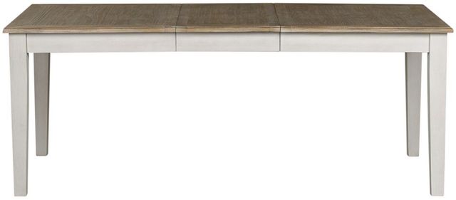 Liberty Furniture Summerville Wirebrushed Gray Rectangular Dining Table with Soft White Wash Base-3