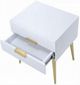 ACME Furniture Denvor White End Table with Gold Base-3