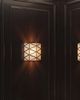 Currey & Company Polyhedron Antique Brass/White Wall Sconce-5