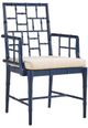 Furniture Classics Chippendale Dark Blue Square Back Chair-0