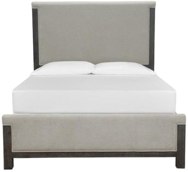 Magnussen Home® Plum Creek Elite Dove/Ravenwood Black Queen Upholstered Panel Bed-1