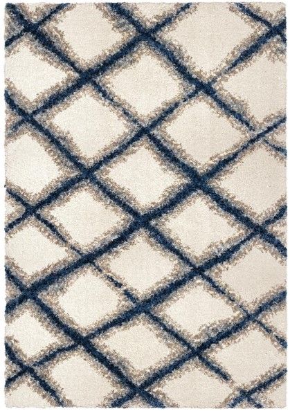 Orian Cotton Tail Line Trellis White 5'x8' Area Rug-0