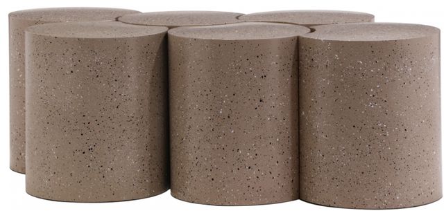 Meridian Furniture Dimple 6-Piece Taupe 18'' Modular Nesting Coffee Table Set-1
