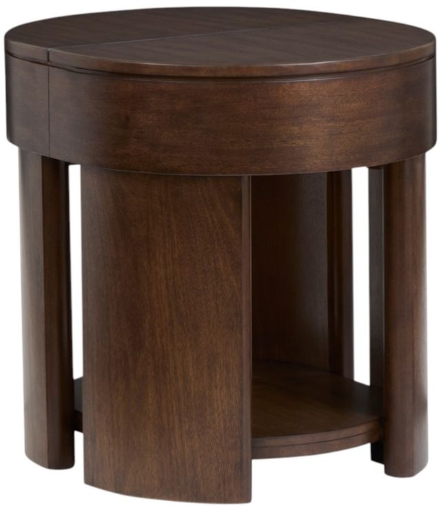 Magnussen Home® Holloway Toasted Almond Oval End Table-0