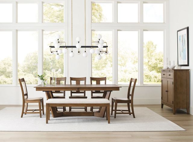 Kincaid® Kafe Latte 80" Rectangular Trestle Dining Table-3