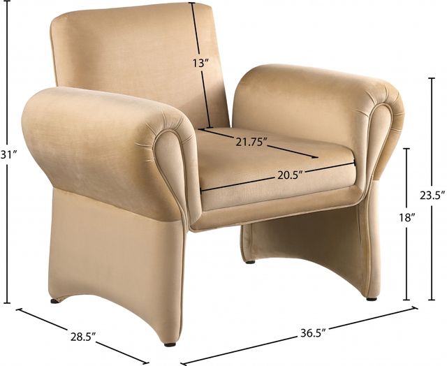 Meridian Furniture Fleurette Camel Accent Chair-2