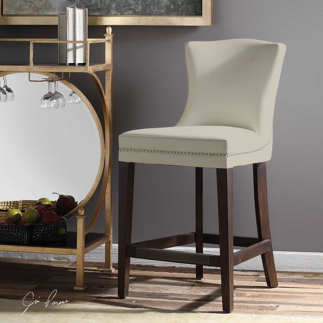 Uttermost® Dariela Cream White Counter Stool-1