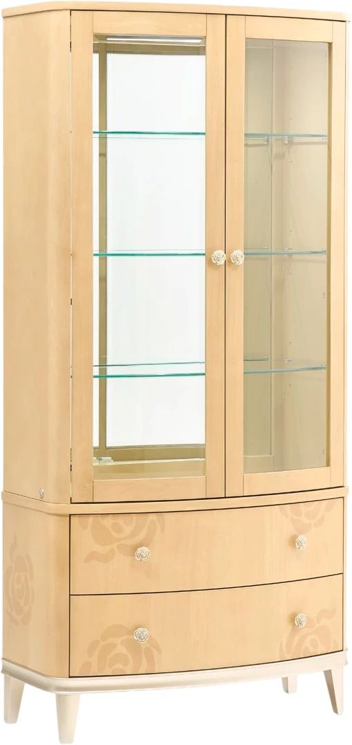 Michael Amini® Camellia Field Caramel Display Cabinet-0