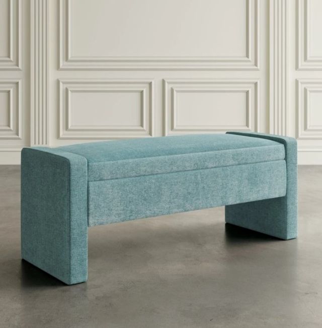 Jofran Inc. Braun Blue Storage Bench-1