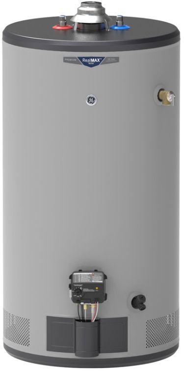 GE RealMAX® Premium 50 Gallon Short Natural Gas Atmospheric Water Heater-0