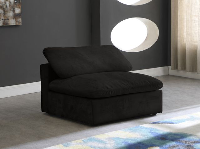 Meridian Furniture Cozy Black Velvet Chair-2