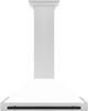 ZLINE Autograph Edition 36" White Matte Wall Mounted Range Hood with Matte Black Handle-0