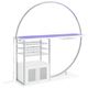 Coaster® Risley Chrome/Glossy White Bar Cabinet with LED-2