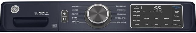 GE® Sapphire Blue Front Load Laundry Pair-10
