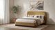 Coaster® Baldacci Curry/Walnut California King Upholstered Platform Panel Bed-1