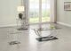 Coaster® Danville 3-Piece Tempered Glass Top Occasional Table with Chrome Base Set-1