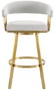 Armen Living Chelsea Gold/Silver Bar Stool-1