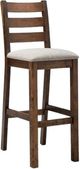 Handstone Saratoga Leg 30” Bar Chair With Leather Seat-0