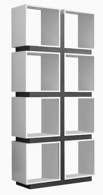 Monarch Specialties Inc. White-Grey 71" Bookcase-0