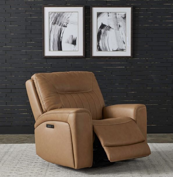 Liberty Furniture Bennett Butternut Leather Power Reclining Chair-5