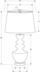 Monarch Specialties Inc. Grey Resin Table Lamp with Grey Shade-1