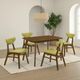 Armen Living Amaris Olive Green/Walnut Dining Chair-1