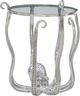 Powell® Octavia Glass Top Octopus Table with Silver Base-0