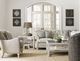 Lexington Home Oyster Bay Saddlebrook Clear Top Cocktail Table with White Base -1