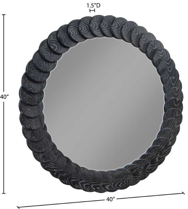 Meridian Furniture Revolve Black Round Mirror-3