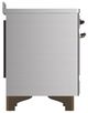Ilve® Majestic III 48" Stainless Steel Pro Style Induction Range with Triple Glass Door and Burnished Trim-3