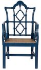 Furniture Classics Italian Satin Blue Arm Chair-1