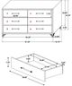 Coaster® Lucia White 6-Drawer Dresser-4