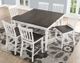 Steve Silver Co. Joanna Mocha Two Tone Counter Height Table with Leaf and Ivory Base-4