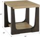 Emerald Home Sutton Place Caramel End Table with Cocoa Base-2