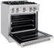 ZLINE Classic 30" Stainless Steel Pro Style Dual Fuel Range-2