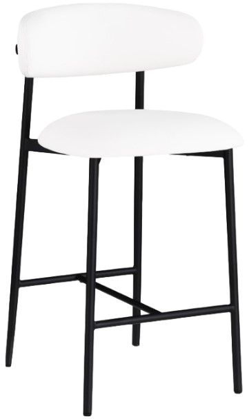 Meridian Furniture Lupita White/Matte Black Counter Stool-0