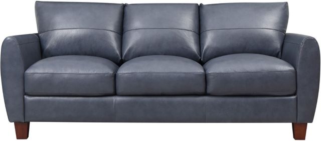 Leather Italia™ Georgetowne Traverse Ocean Blue Sofa-0