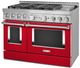 KitchenAid® 48" Passion Red Smart Pro Style Gas Range with Griddle-2