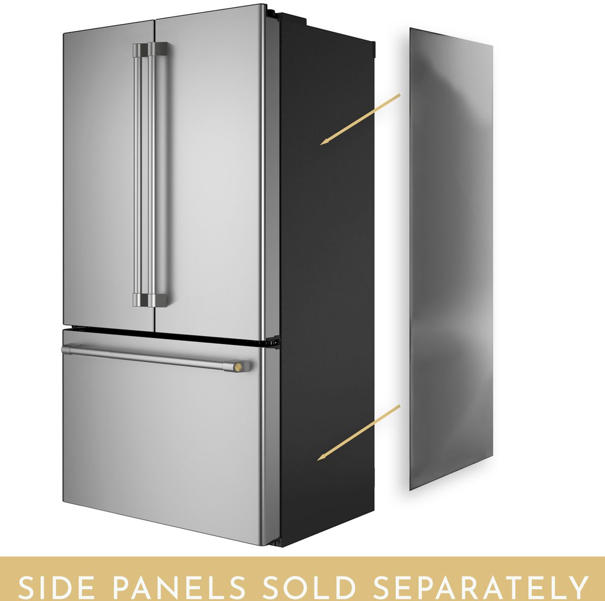 Monogram Stainless Steel Side Panels For French Door Bottom Freezer - Right