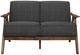 Homelegance® Damala Dark Gray/Walnut Loveseat-2