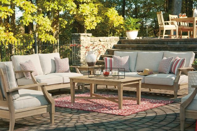Signature Design by Ashley® Clare View Beige Sofa with Cushion-4