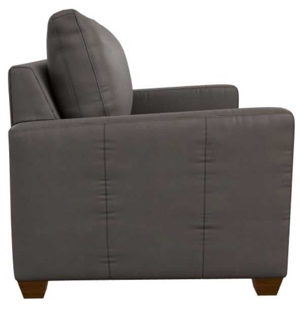 La-Z-Boy® Wilmette Greystone Leather Chair and a Half-2