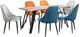 Mazin Furniture Carrie Brown Dining Table with Black Hairpin Metal Legs-4