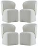 Liberty Furniture 4-Piece Ivory Shelter Side Panels Chair Set-0